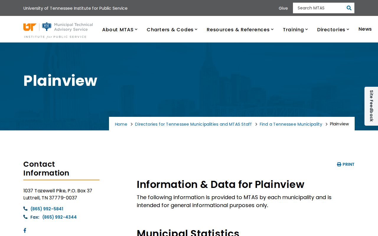 Plainview criminal records contact directory in Union County