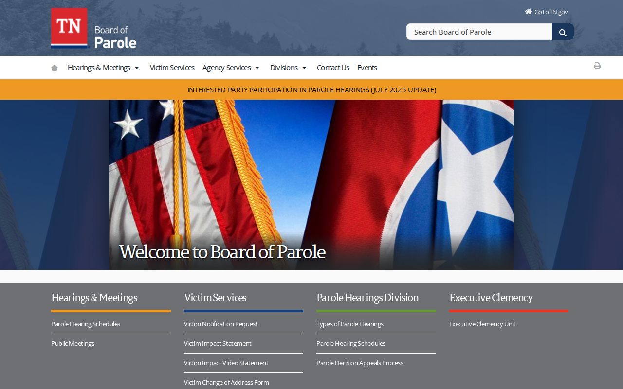 Union County court case readers viewing Tennessee Board of Parole information