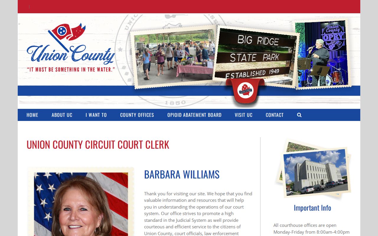 Union County criminal court record clerk information