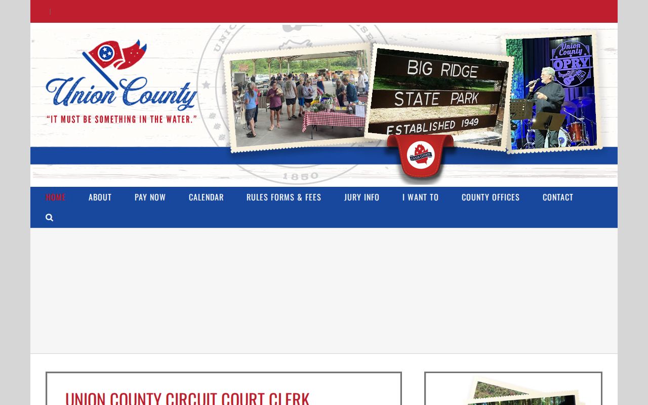 Union County criminal court clerk website
